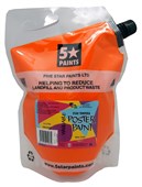 5 STAR TEMPERA POSTER PAINT POUCH WASHABLE 15L ORANGE