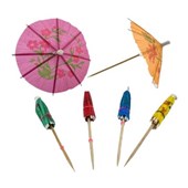 BIRCHWOOD AND PAPER COCKTAIL PARASOLS BOX OF 144