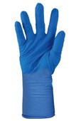 NITRILE LONG CUFF 300MM DISPOSABLE EXAMINATION GLOVES BLUE MEDIUM BOX OF 100