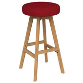 KNIGHT LUNA BUTTON BARSTOOL CHILLI RED