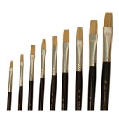 DAS ETERNA SERIES 577F PAINT BRUSH NO 2 HOG HAIR FLAT MEDIUM HANDLE