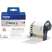 BROTHER DK22212 CONTINUOUS FILM LABEL ROLL 62MM X 1524M WHITE