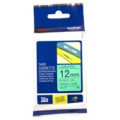 BROTHER TZE731 LAMINATED LABELLING TAPE 12MM BLACK ON GREEN