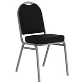 KNIGHT KLUB VISITOR CHAIR STACKABLE PU LEATHER BLACK