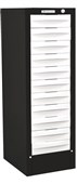 PRECISION MULTIDRAWER 11 DRAWER W334 X D379 X H1016MM BLACK WHITE DRAWERS