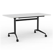 KNIGHT TEAM FLIP TABLE W1400 X D700 X H720MM BLACK FRAME WHITE TOP