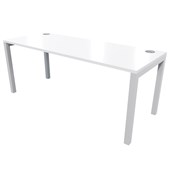 ZEALAND QUATTRO DESK W1500 X D700 X H725MM SILVER BASE WHITE TOP