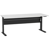 KNIGHT CUBIT ELECTRIC DESK W1800 X D800 X H6601205MM BLACK FRAME WHITE TOP