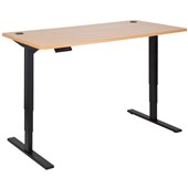 PULSE ELECTRIC DESK W1500 H6801180MM BLACK FRAME BEECH TOP