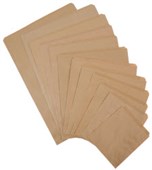 FLAT PAPER BAG NO2 W165 X H187MM BROWN PACK 500