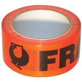 MESSAGE TAPE POMONA SELF STICK FLUORO ORANGE AND BLACK 48MM X 66M FRAGILE