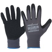 PROSENSE BLACK PANTHER LN SAFETY GLOVES LATEX PALM ON NYLON LINER SIZE 11 PAIR BLACK