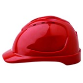 PROCHOICE HARD HAT HHV9 VENTED 9 POINT PUSHLOCK HARNESS RED