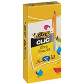 BIC CLIC FINE BALLPOINT PEN RETRACTABLE FINE 08MM BLUE BOX 10