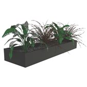 EUROPLAN SLIDER PLANTER W1600 X D450 X H180MM MATT BLACK