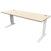 ZEALAND MIRAGE DESK W1800 X D600 X H725MM SILVER BASE PREMIUM PLY TOP
