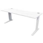 ZEALAND MIRAGE DESK W1800 X D600 X H725MM SILVER BASE NORDIC PINE TOP