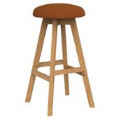 KNIGHT LUNA BUTTON BARSTOOL ORANGE