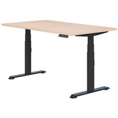 SUMMIT II ELECTRIC DESK W1500 X D800 X H6151255MM BLACK FRAME REFINED OAK