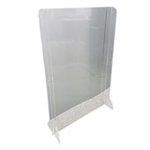 BOYD VISUALS COUNTER TOP BARRIER SCREEN NO CUT OUT W605 X H900MM CLEAR