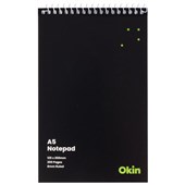 OKIN SPIRAL NOTEPAD A5 SOFT COVER TOP OPENING 200 PAGE