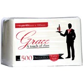 PUREVALUE SERVIETTE 1 PLY WHITE PACK 500 CARTON 6