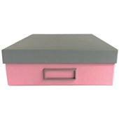 LEDAH PASTELS STORAGE BOX A4 PINK