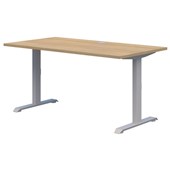 ACCENT RAPID FIXED HEIGHT DESK 1200X700MM SILVER FRAME CLASSIC OAK TOP