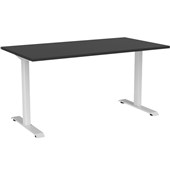 KNIGHT HAVEN DESK W1500 X D800 X H740MM WHITE FRAME BLACK TOP