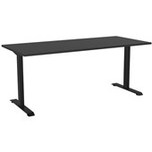 KNIGHT HAVEN DESK W1800 X D800 X H740MM BLACK FRAME BLACK TOP