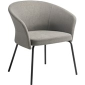 EDEN CLOVE 4 LEG VISITOR CHAIR WARM GREY
