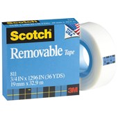 SCOTCH 811 REMOVABLE MAGIC TAPE 19MM X 33M