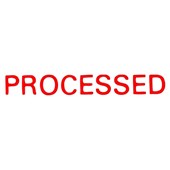 XSTAMPER CXBN 1314 PREINKED MESSAGE STAMP PROCESSED 42 X 13MM RED