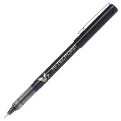 PILOT V7 HITECPOINT LIQUID INK ROLLERBALL PEN FINE 07MM BLACK