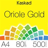 KASKAD COLOURED PAPER A4 80GSM ORIOLE GOLD PACK 500 SHEETS