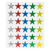 QUIKSTIK LABELS STAR 15MM ASSORTED PACK 150