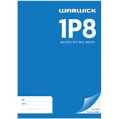 WARWICK 1P8 EXERCISE BOOK BOOKKEEPING LEDGER A4 40 LEAF