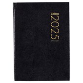 COLLINS DIARY POCKET A71 W74 X L105MM BLACK DAY PER PAGE ODD YEAR