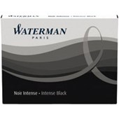 WATERMAN FOUNTAIN PEN INK CARTRIDGE INTENSE BLACK PACK 8