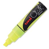 UNIBALL CHALK MARKER CHISEL TIP 8MM FLUORO YELLOW