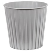 FLUTELINE RUBBISH BIN FLUTED METAL 15L SILVER