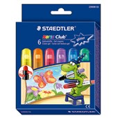 STAEDTLER NORIS CLUB GEL CRAYONS GLITTER ASSORTED COLOURS PACK 6