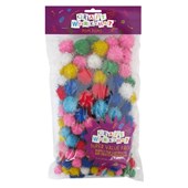 CRAFT GLITTER VALUE POM POMS ASSORTED PACK OF 200