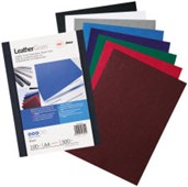 GBC IBICO BINDING COVER LEATHERGRAIN 300GSM A4 GREY PACK 100