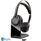 PLANTRONICS VOYAGER FOCUS B825M 20265202 HEADSET WIRELESS BINAURAL BLUETOOTH NOISECANCELING FOR MICROSOFT LYNC BLACK