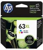 HP F6U63AA 63XL INK CARTRIDGE HIGH YIELD TRI COLOUR PACK CYANMAGENTAYELLOW