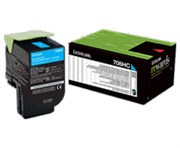 LEXMARK 70C8HC0 708HC TONER CARTRIDGE HIGH YIELD CYAN