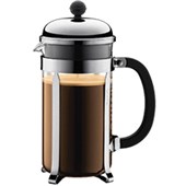 BODUM COFFEE PLUNGER CHROME 8 CUP