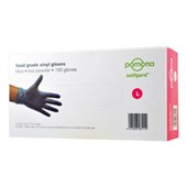 SELFGARD DISPOSABLE GLOVE VINYL LOW POWDER LARGE BLUE BOX 100