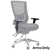 BURO METRO  ROMA CHAIR ARMS ADJUSTABLE BLACK PAIR